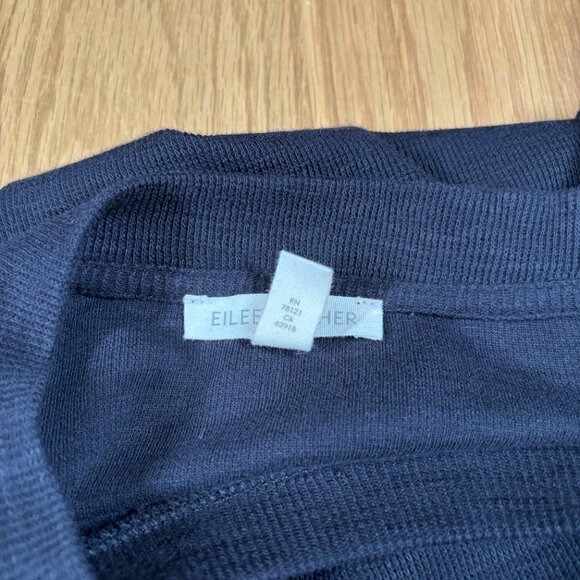 Eileen Fisher Navy Long Sleeve Crew Neck Knit Top – Women’s S/P - Picture 6 of 6